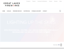 Tablet Screenshot of greatlakesfireworks.com